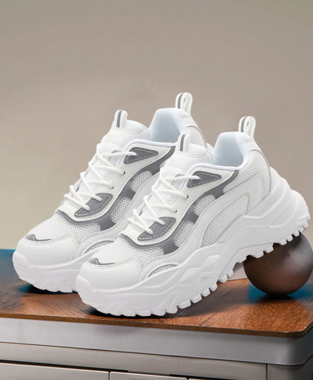 Womens Sneakers Fashion Thick Soled Comfort Casual Shoes Breathable Mesh Running Workout Shoes