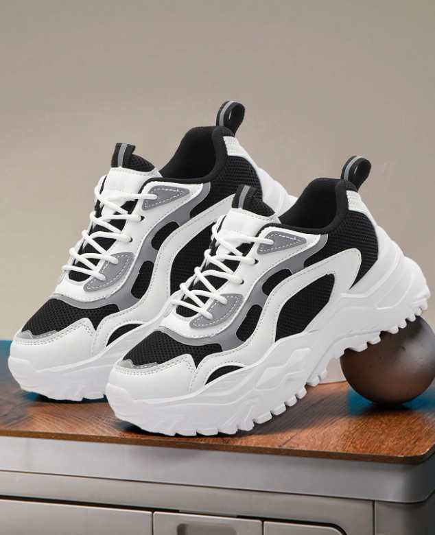 Womens Sneakers Fashion Thick Soled Comfort Casual Shoes Breathable Mesh Running Workout Shoes
